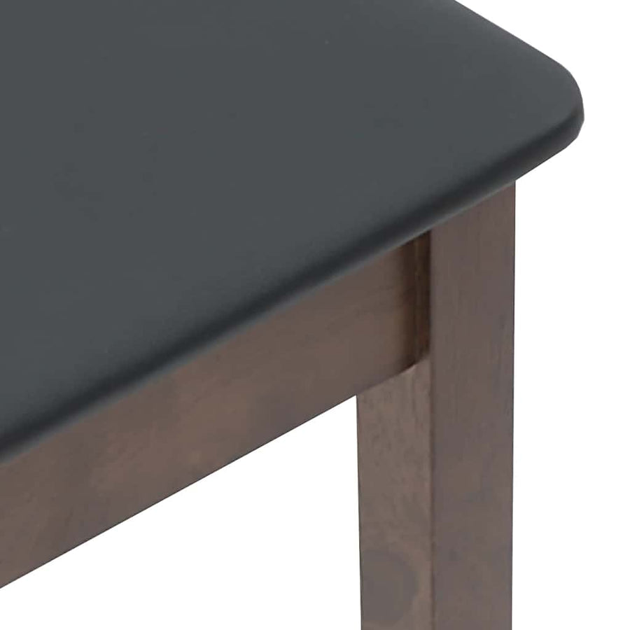 Barkrukken met kussens 2 stuks Bruin massief hout rubber
