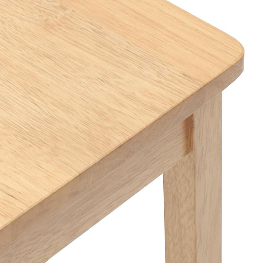 Barkrukken 2 stuks natuurlijk massief hout rubber