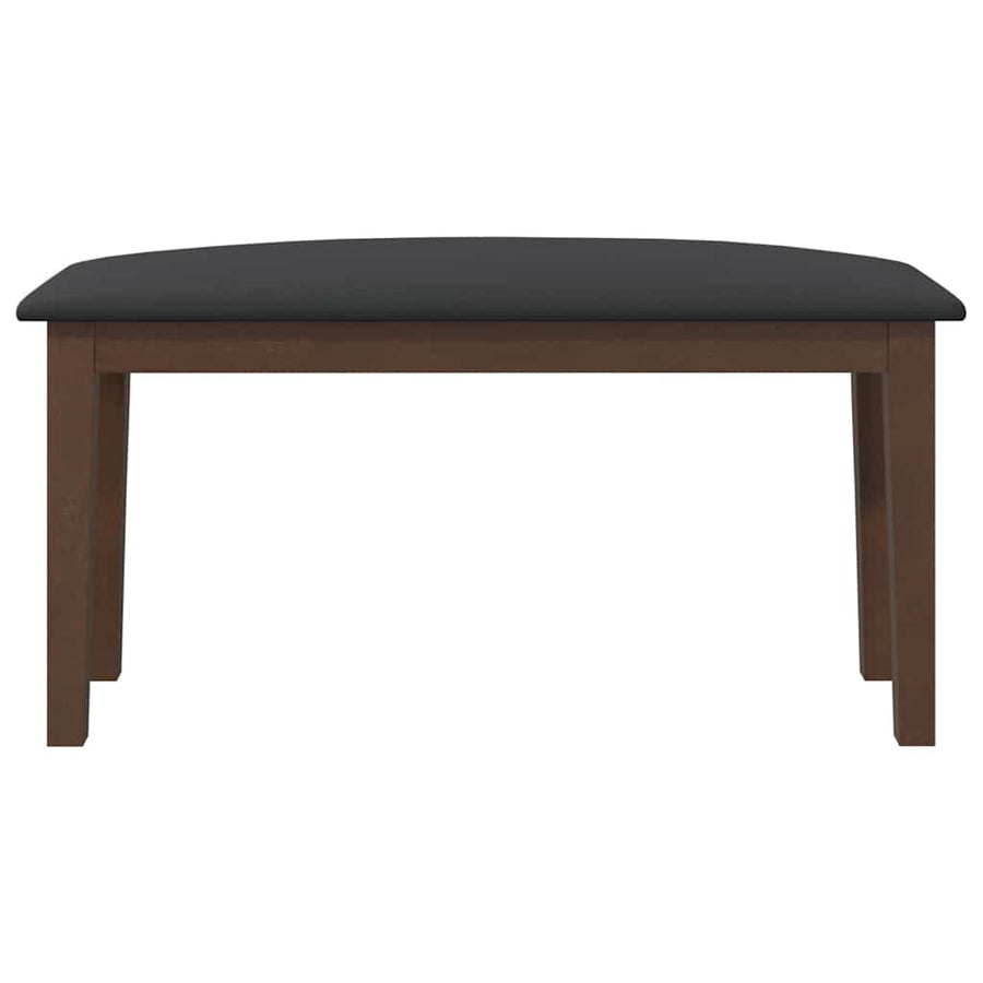 Bank 90 cm massief hout rubber bruin