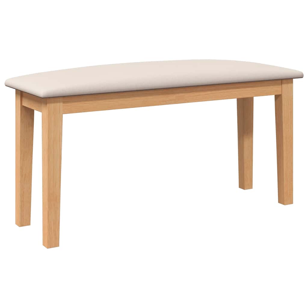 Bank 90 cm massief hout rubber