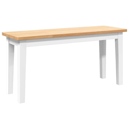 Bank 90 cm massief hout rubber