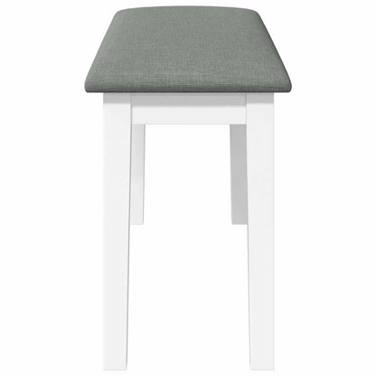 Bank 90 cm massief hout rubber wit