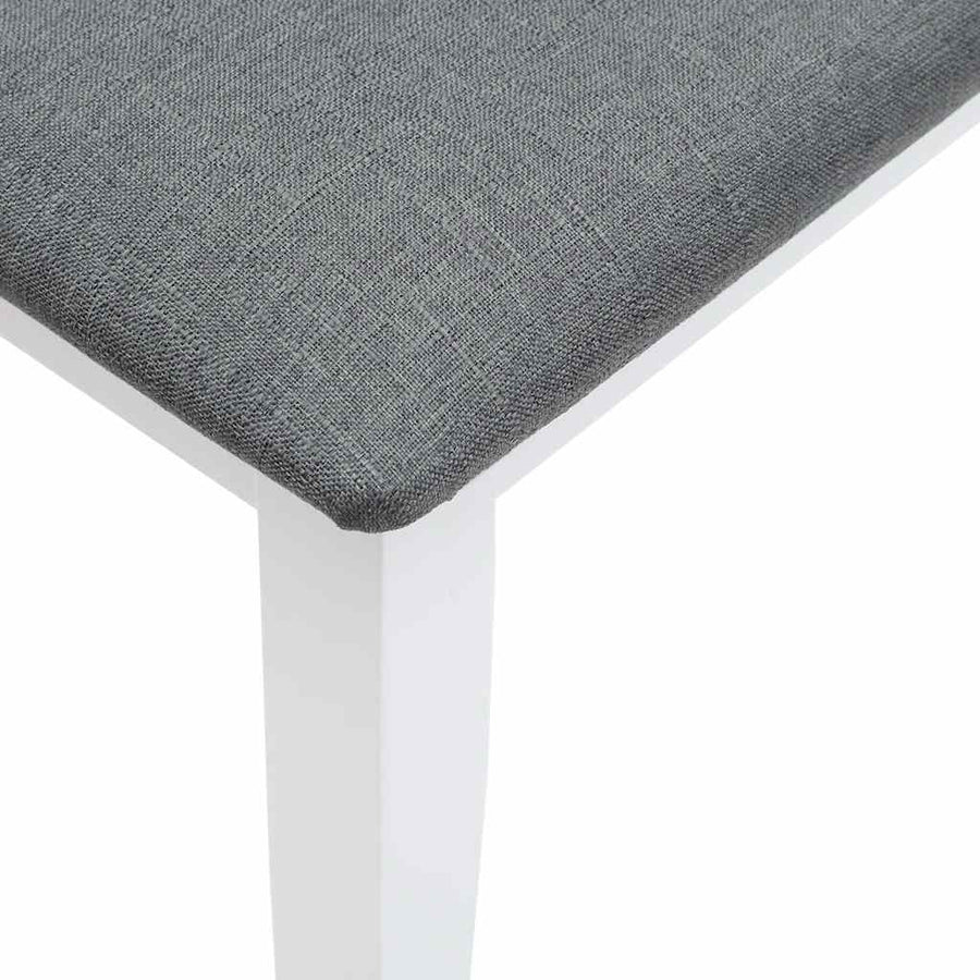 Bank 90 cm massief hout rubber wit