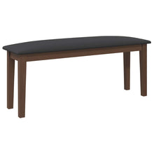 Bank 110 cm massief hout rubber bruin