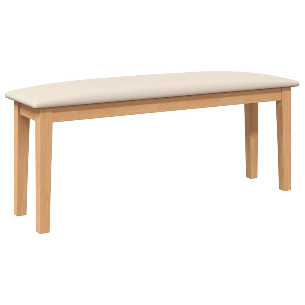 Bank 110 cm massief hout rubber