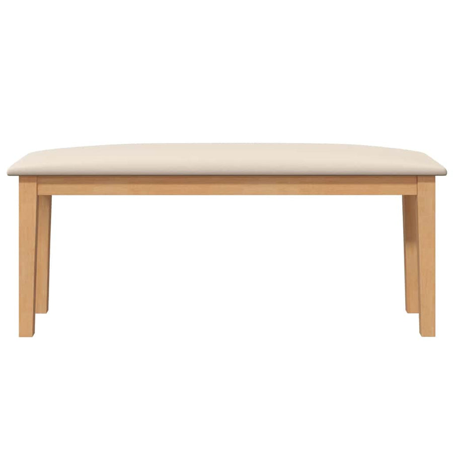 Bank 110 cm massief hout rubber