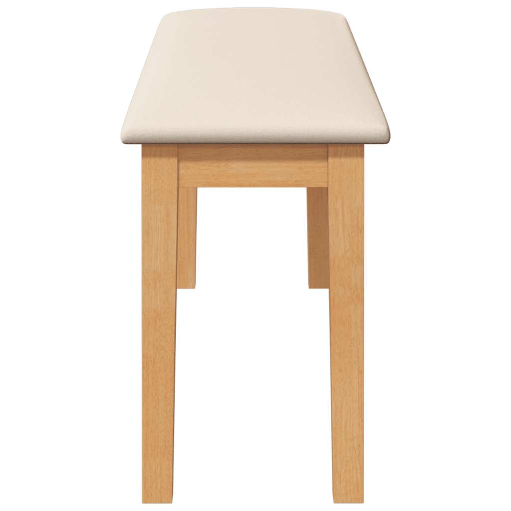 Bank 110 cm massief hout rubber