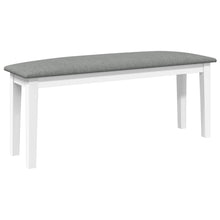 Bank 110 cm massief hout wit rubber