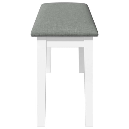 Bank 110 cm massief hout wit rubber