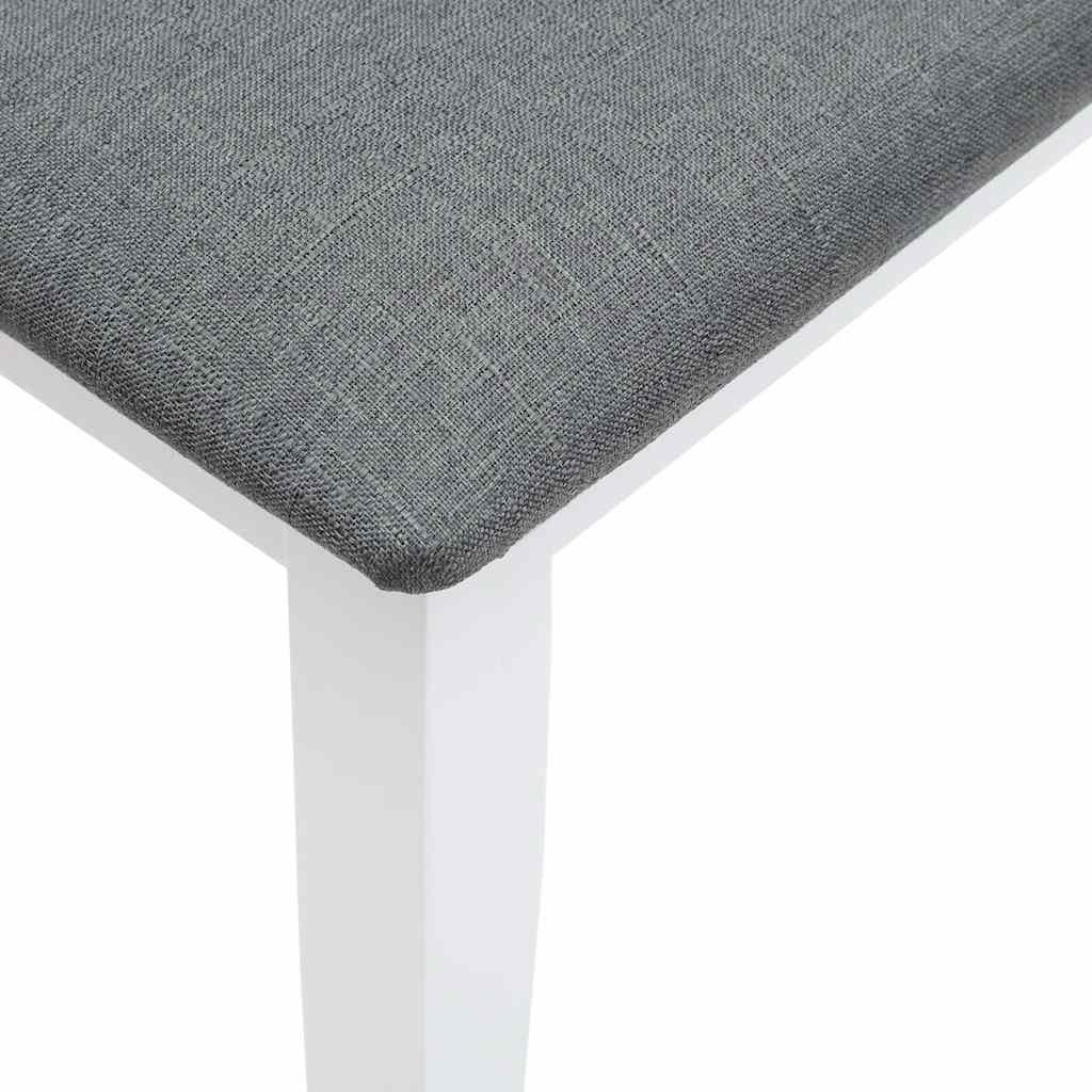 Bank 110 cm massief hout wit rubber
