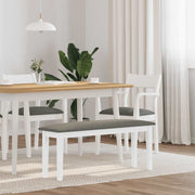 Bank 110 cm massief rubberhout wit