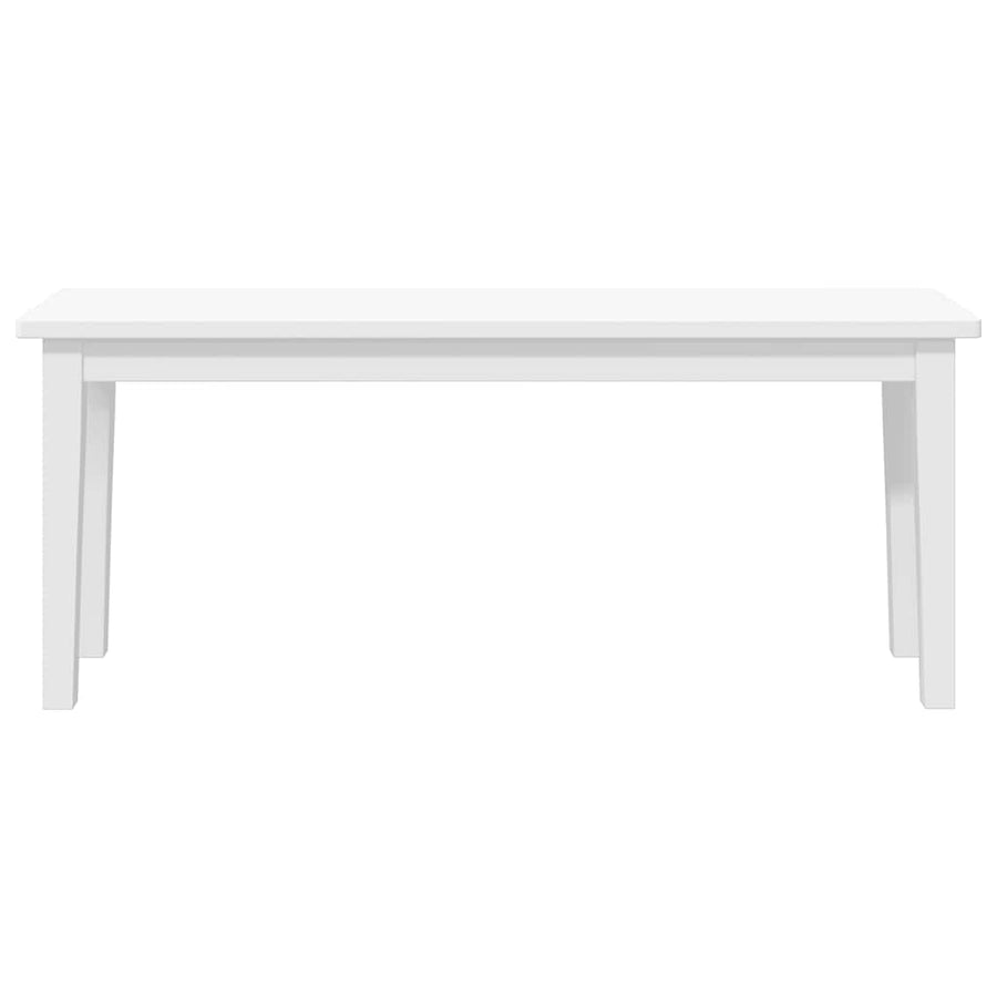 Bank 110 cm massief hout wit rubber