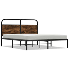 Bedframe zonder matras bewerkt hout gerookt eiken 120x190 cm