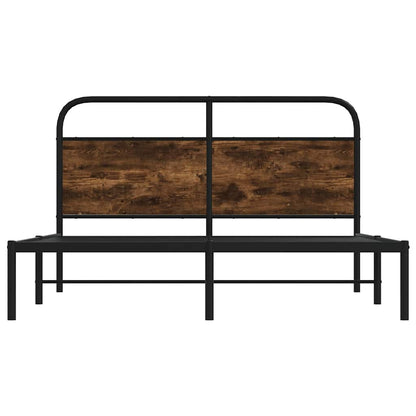 Bedframe zonder matras bewerkt hout gerookt eiken 120x190 cm