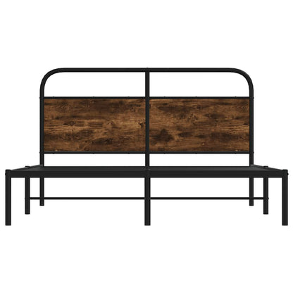 Bedframe zonder matras bewerkt hout gerookt eiken 120x200 cm
