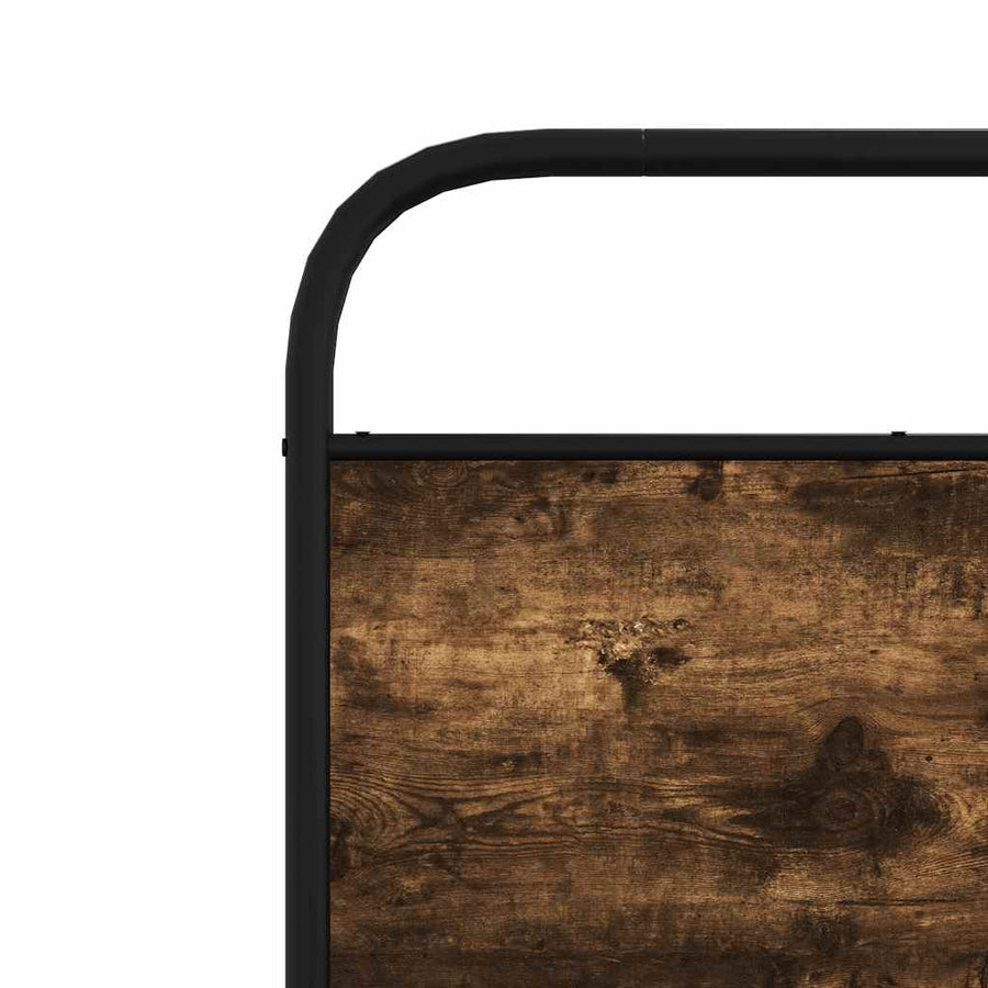 Bedframe zonder matras bewerkt hout gerookt eiken 80x200 cm