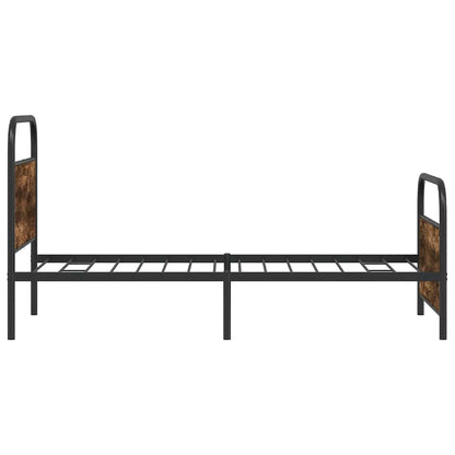 Bedframe zonder matras bewerkt hout gerookt eiken 90x190 cm