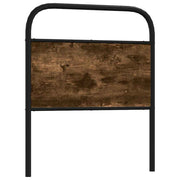 Hoofdbord 80 cm staal bewerkt hout gerookt eiken