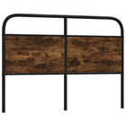 Headboard Steel And Engineered Wood Colored 135 cm Smoked oak
