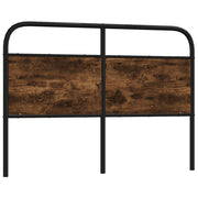 Hoofdbord 140 cm staal bewerkt hout gerookt eiken