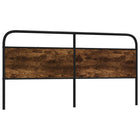 Replacement headboard 180 cm steel and processed wood smoked oak colour