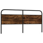 Replacement headboard 190 cm steel and engineered wood smoked oak-coloured