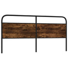 Replacement headboard 200 cm steel and engineered wood smoked oak finish