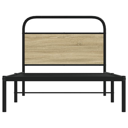 Bedframe zonder matras bewerkt hout sonoma eikenkleur 90x190 cm