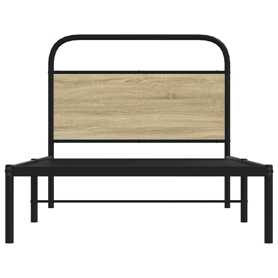 Bedframe zonder matras bewerkt hout sonoma eikenkleur 100x190cm