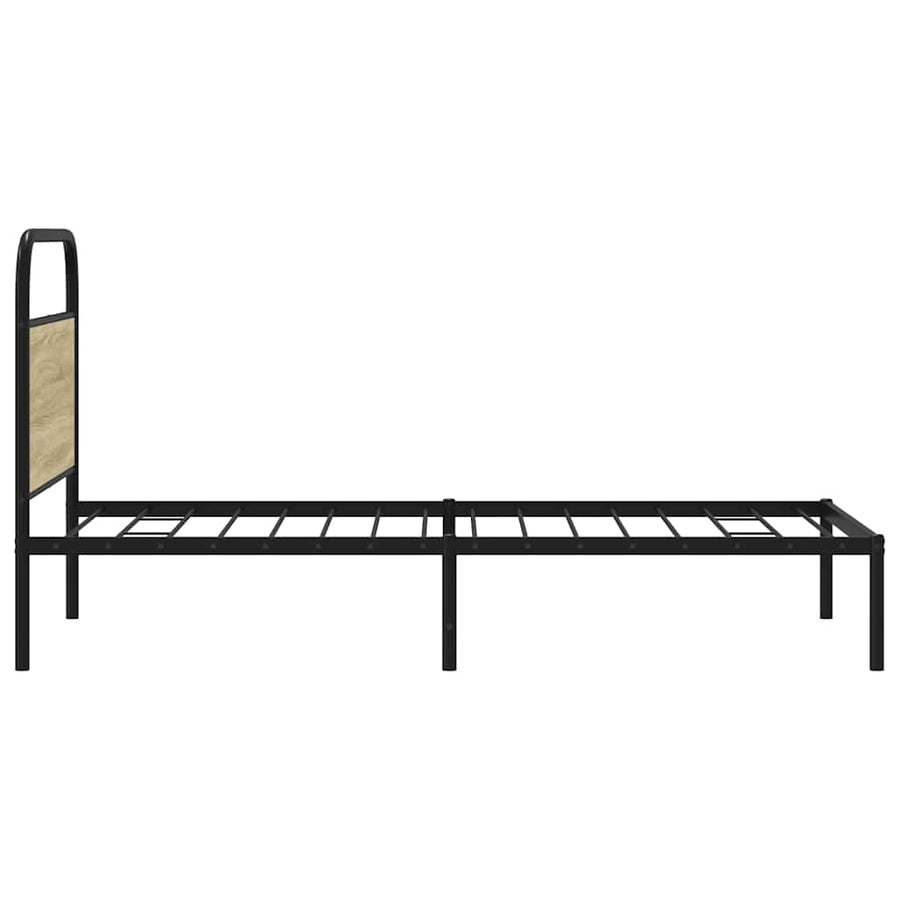Bedframe zonder matras bewerkt hout sonoma eikenkleur 100x190cm