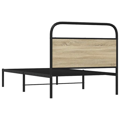 Bedframe zonder matras bewerkt hout sonoma eikenkleur 100x190cm