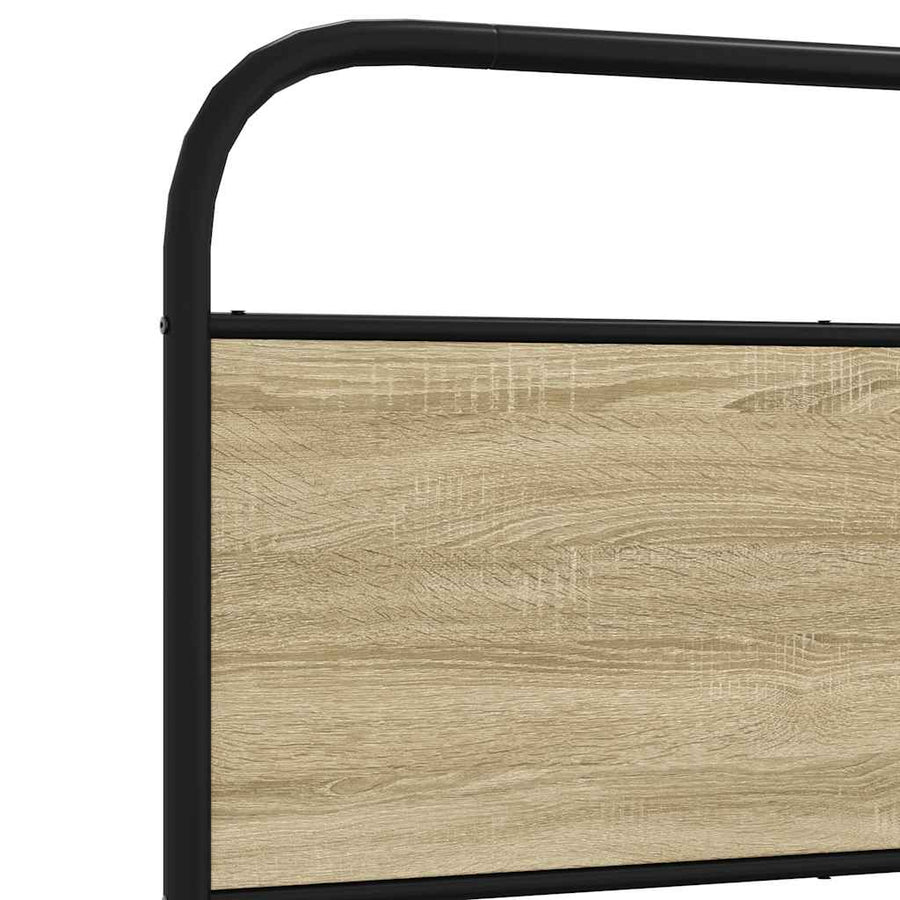 Bedframe zonder matras bewerkt hout sonoma eikenkleur 100x190cm