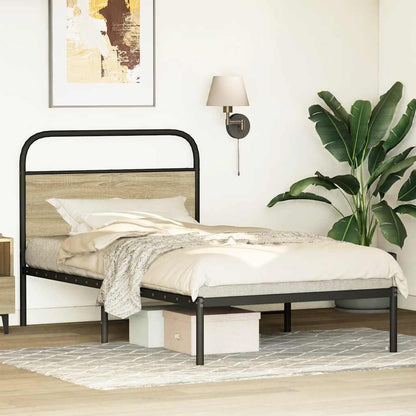 Bedframe zonder matras bewerkt hout sonoma eikenkleur 100x200cm