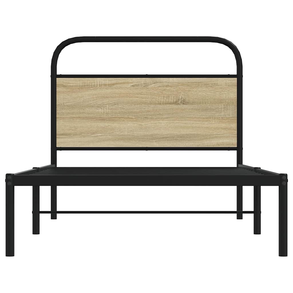 Bedframe zonder matras bewerkt hout sonoma eikenkleur 107x203cm