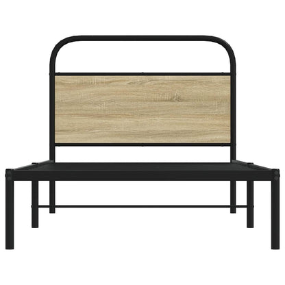 Bedframe zonder matras bewerkt hout sonoma eikenkleur 107x203cm