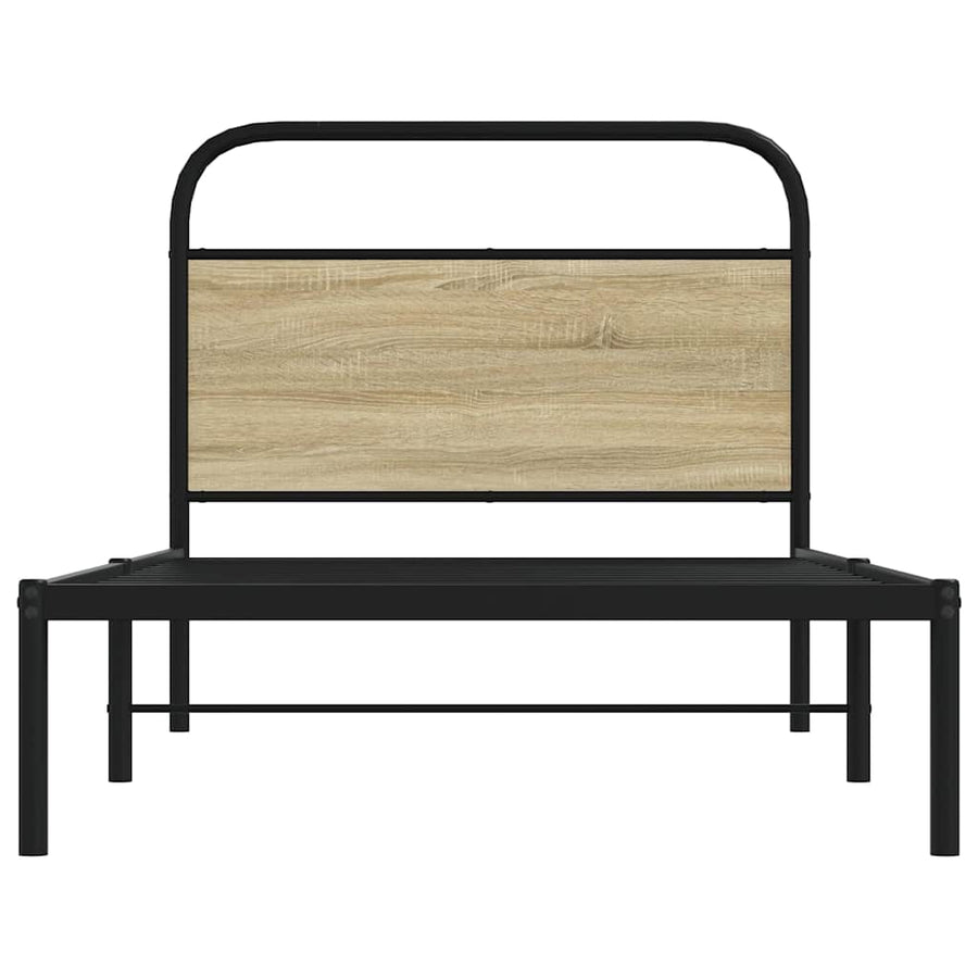 Bedframe zonder matras bewerkt hout sonoma eikenkleur 107x203cm