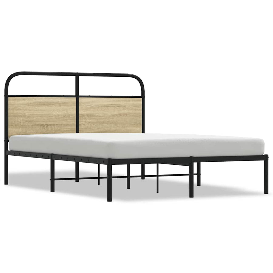 Bedframe zonder matras bewerkt hout sonoma eikenkleur 120x190cm