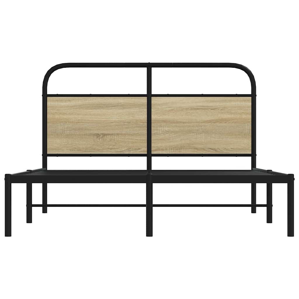 Bedframe zonder matras bewerkt hout sonoma eikenkleur 120x190cm