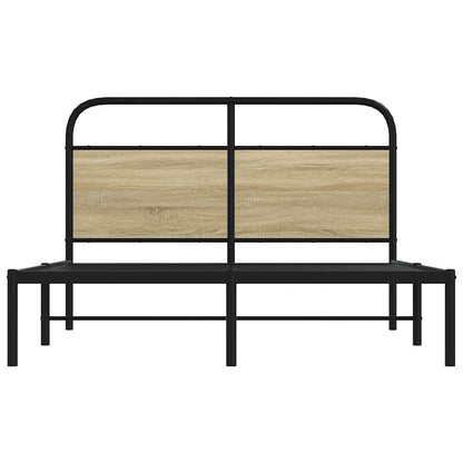 Bedframe zonder matras bewerkt hout sonoma eikenkleur 120x190cm