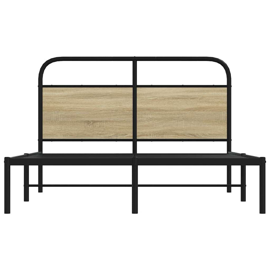 Bedframe zonder matras bewerkt hout sonoma eikenkleur 120x190cm