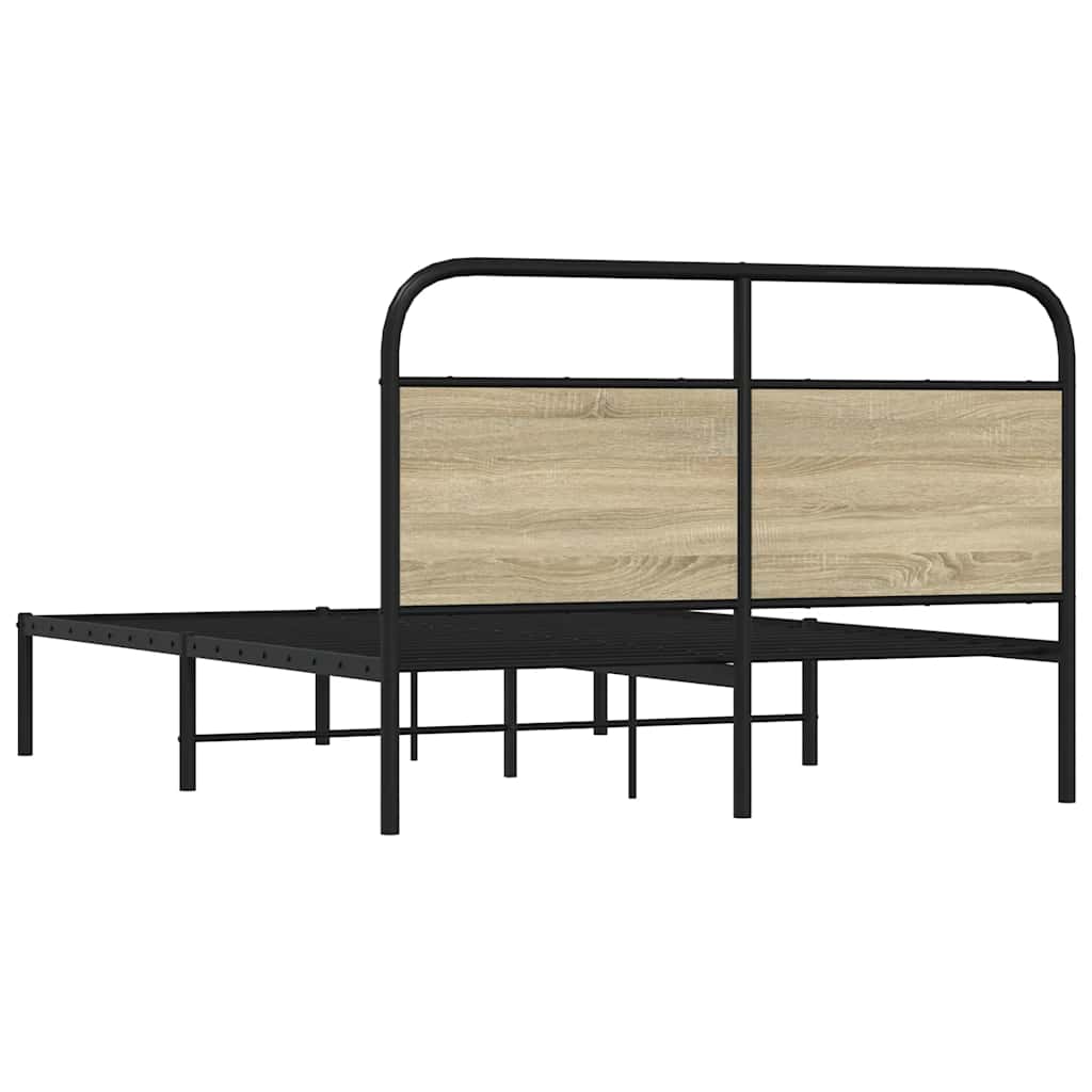 Bedframe zonder matras bewerkt hout sonoma eikenkleur 120x190cm