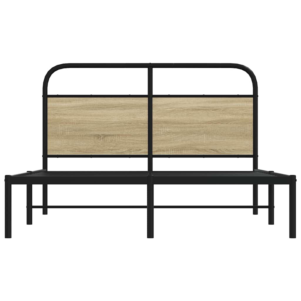 Bedframe zonder matras bewerkt hout sonoma eikenkleur 135x190cm