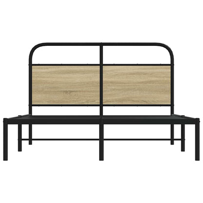 Bedframe zonder matras bewerkt hout sonoma eikenkleur 135x190cm
