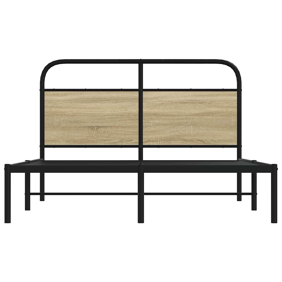 Bedframe zonder matras bewerkt hout sonoma eikenkleur 135x190cm