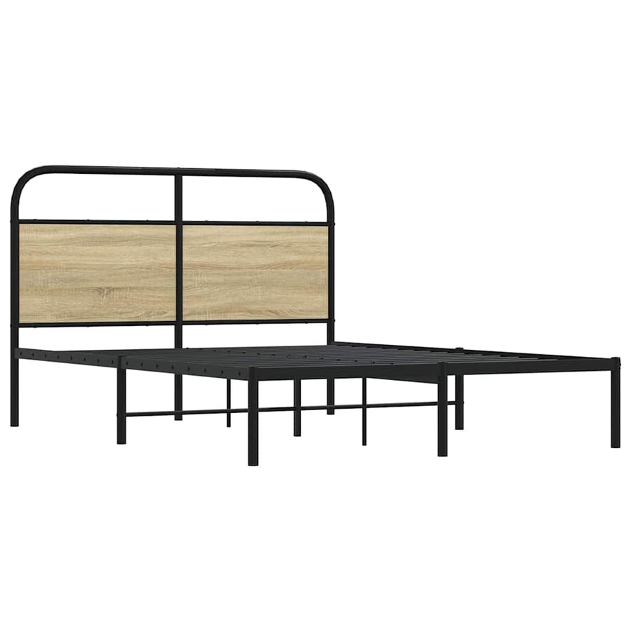 Bedframe zonder matras bewerkt hout sonoma eikenkleur 135x190cm