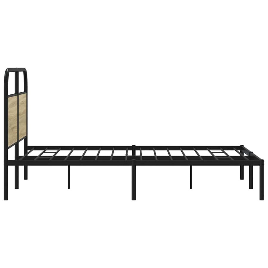 Bedframe zonder matras bewerkt hout sonoma eikenkleur 135x190cm