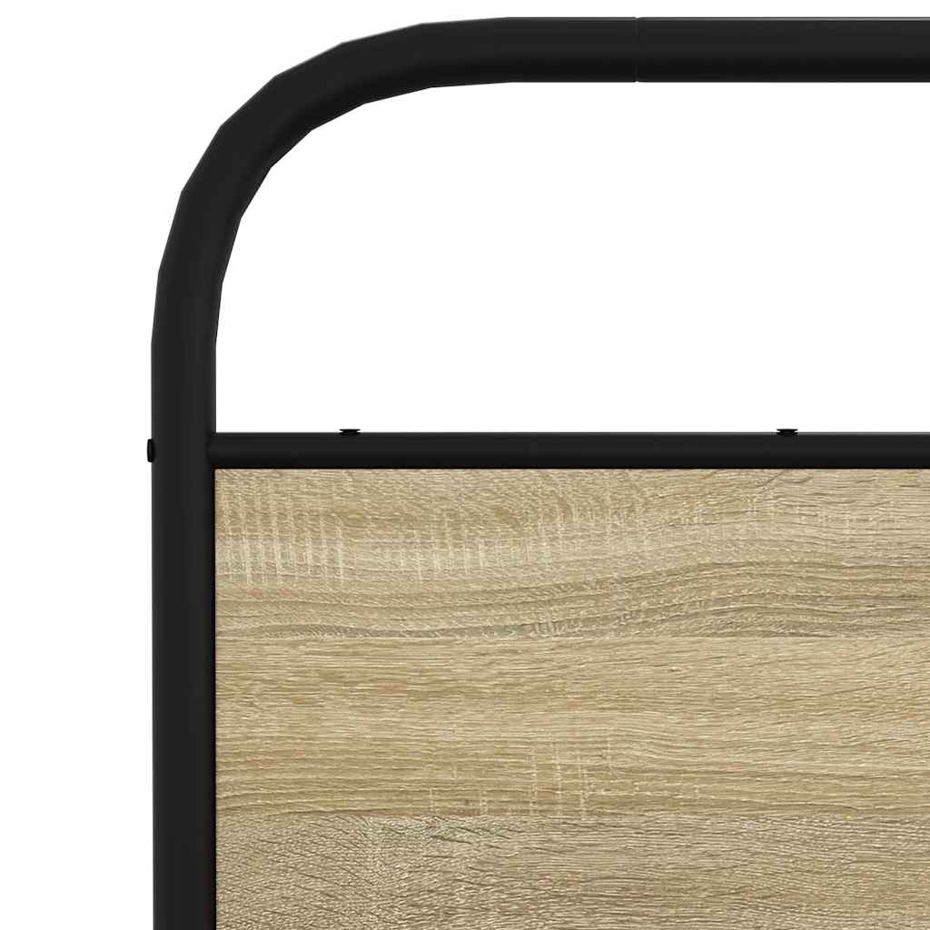 Bedframe zonder matras bewerkt hout sonoma eikenkleur 135x190cm