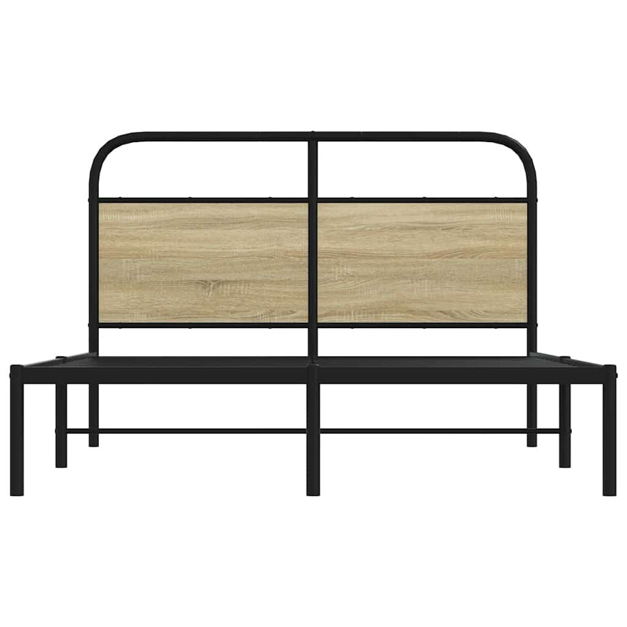 Bedframe zonder matras bewerkt hout sonoma eikenkleur 140x190cm