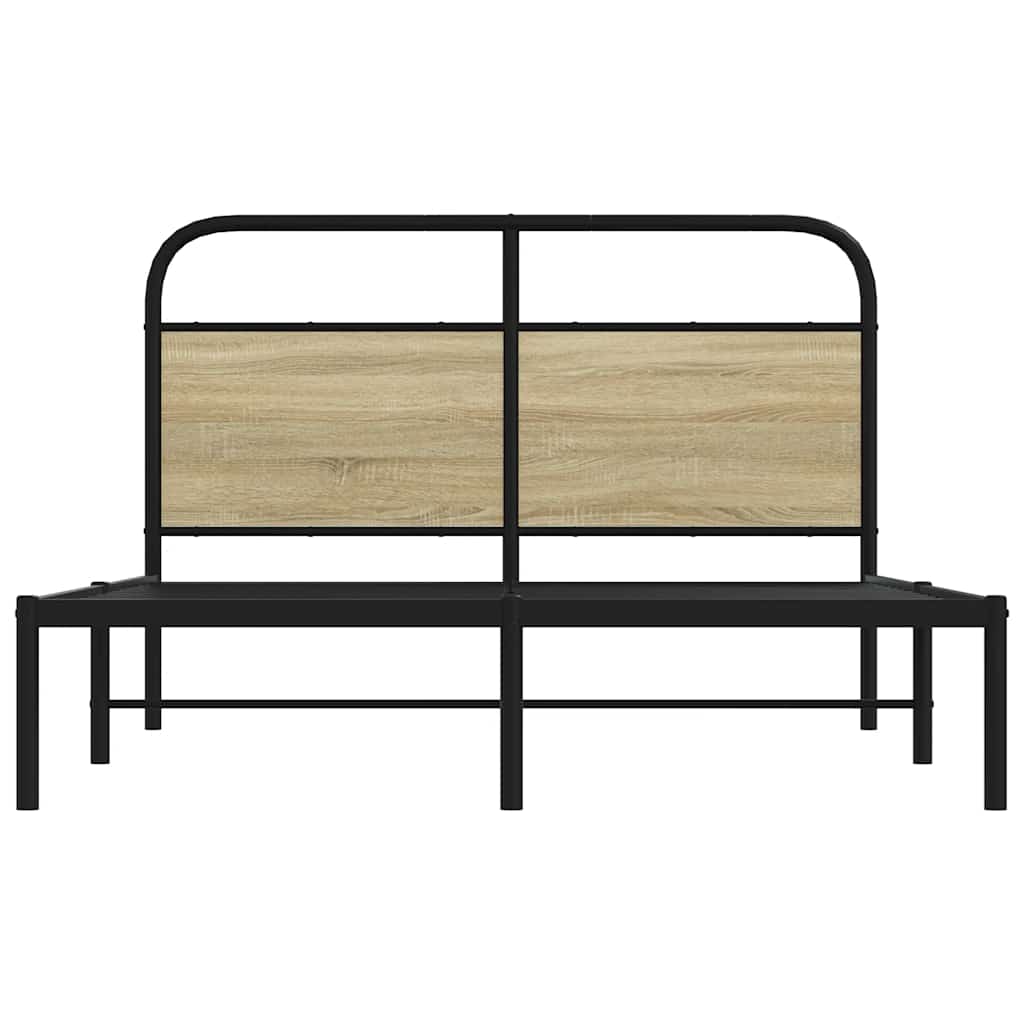 Bedframe zonder matras bewerkt hout sonoma eikenkleur 140x200cm