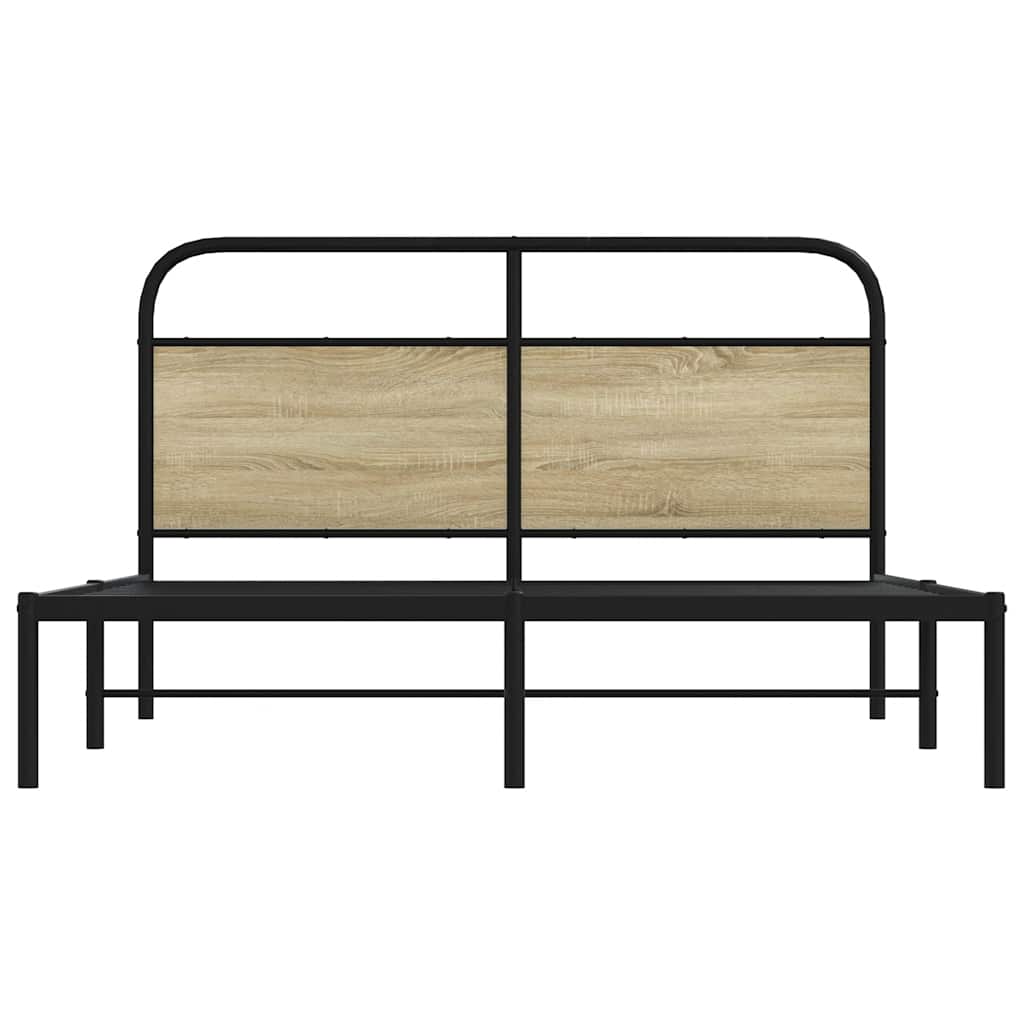 Bedframe zonder matras bewerkt hout sonoma eikenkleur 150x200cm